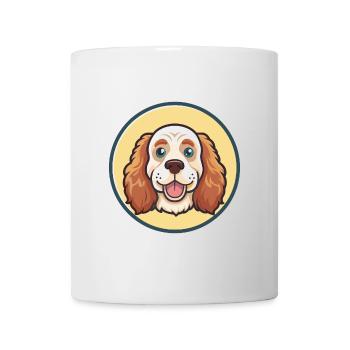 Clumber Spaniel Dog Breed Cartoon Kawaii Clipart - Mug - white - Front