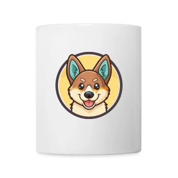 Dingo Hund Rasse Cartoon Kawaii Clipart Tier Haustier - Tasse - Weiß - Vorne