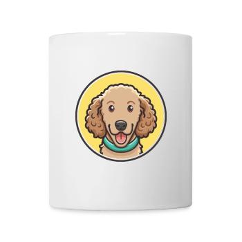 Curly Coated Retriever Hunderasse Karikatur Kawaii - Tasse - Weiß - Vorne
