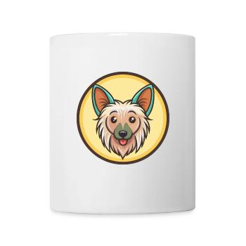 Chinesische Schopfhundrasse Karikatur Kawaii Clipart - Tasse - Weiß - Vorne