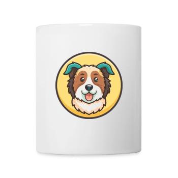 Cumberland chien de berger race chien drôle dessin animé Kawaii - Mug blanc - blanc - Devant