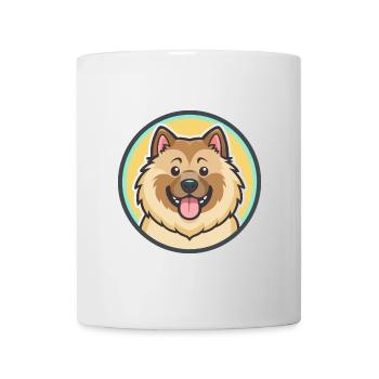 Eurasier Dog Breed Colorful Cartoon Kawaii Clipart - Mug - white - Front