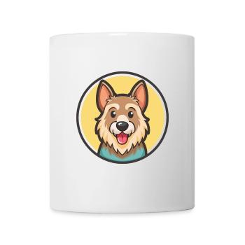 Dutch Smoushond Dog Breed Cartoon Kawaii Clipart - Mug - white - Front