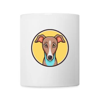 Anglais Whippet Chien Race Dessin animé Kawaii Clipart - Mug blanc - blanc - Devant