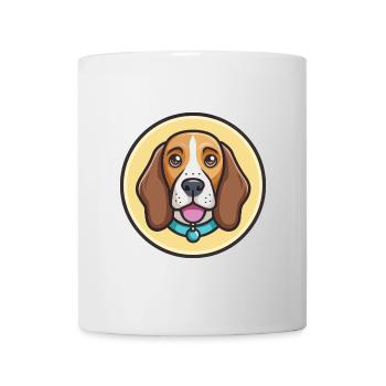 Finnish Hound Dog Breed Cartoon Kawaii Clipart Pet - Mug - white - Front
