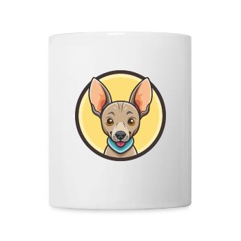 Chien équatorien sans poils race drôle dessin animé Kawaii - Mug blanc - blanc - Devant