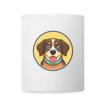 Entlebucher bouvier chien de famille dessin animé Kawaii animal de compagnie - Mug blanc - blanc - Devant