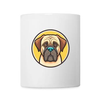 Englische Dogge Hund Rasse Karikatur Kawaii Clipart - Tasse - Weiß - Vorne