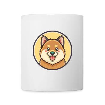 Finnischer Spitz Hund Rasse Cartoon Kawaii Clipart Haustier - Tasse - Weiß - Vorne