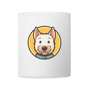 Englischer weißer Terrier Hund Rasse Cartoon Kawaii Haustier - Tasse - Weiß - Vorne