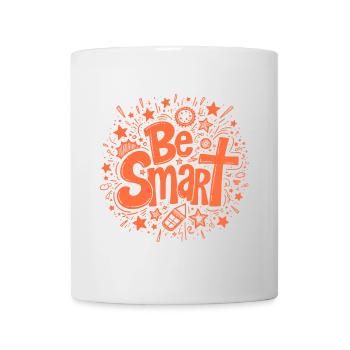 Soyez intelligent : l’art du doodle motivant - Mug blanc - blanc - Devant