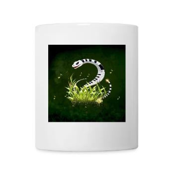 The piano snake in the tall grass. - Mug - white - Front