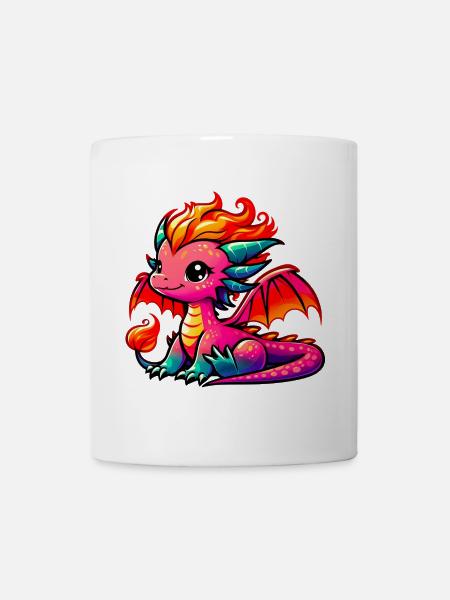 Drache - Tasse - Weiß