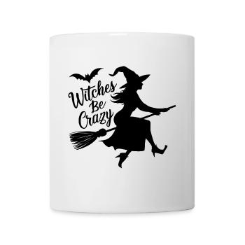 Halloween Witch Broom Witches Be Crazy - Mug - white - Front