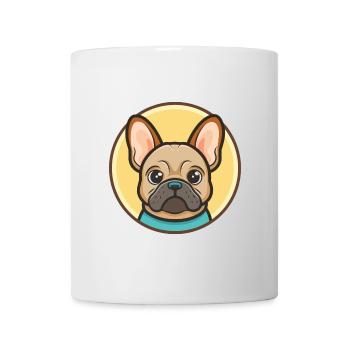 Bouledogue Français Chien Race Dessin animé Kawaii Clipart - Mug blanc - blanc - Devant