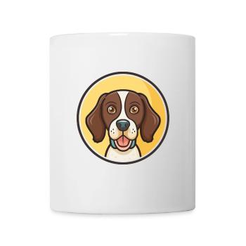 Frisian Pointing Dog Breed Cartoon Kawaii Clipart - Mug - white - Front