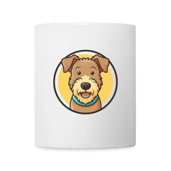 Lakeland Terrier Chien Race Dessin animé Kawaii Clipart - Mug blanc - blanc - Devant