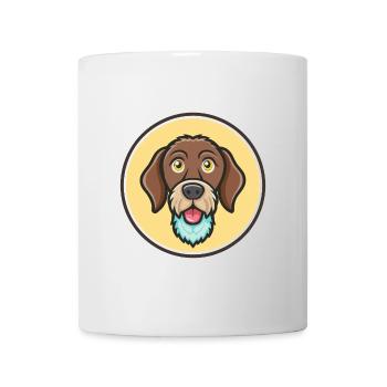 Braque allemand à poil dur chien race dessin animé drôle - Mug blanc - blanc - Devant