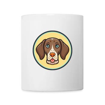 Braque allemand à poil court chien race dessin animé drôle - Mug blanc - blanc - Devant