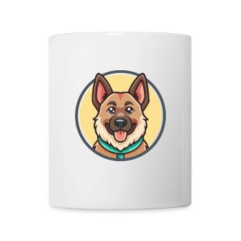 Georgischer Schäferhund Rasse Karikatur Kawaii Clipart - Tasse - Weiß - Vorne