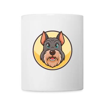 Schnauzer géant chien race dessin animé Kawaii Clipart - Mug blanc - blanc - Devant