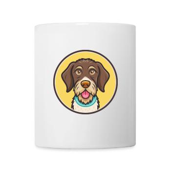 German Wirehaired Pointer Dog Breed Cartoon Kawaii - Mug - white - Front