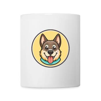 Molosse Chien Race Coloré Dessin animé Kawaii Clipart - Mug blanc - blanc - Devant