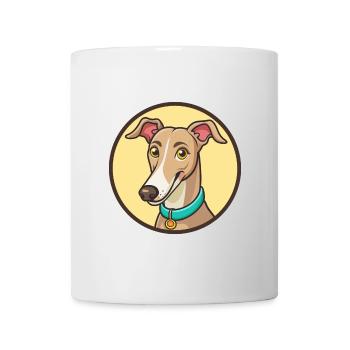 Galgo Español Chien Race Dessin animé Kawaii Clipart Animal de compagnie - Mug blanc - blanc - Devant