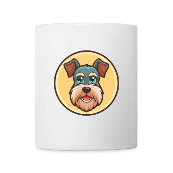 Mittelschnauze Hunderasse Cartoon Kawaii Clipart - Tasse - Weiß - Vorne