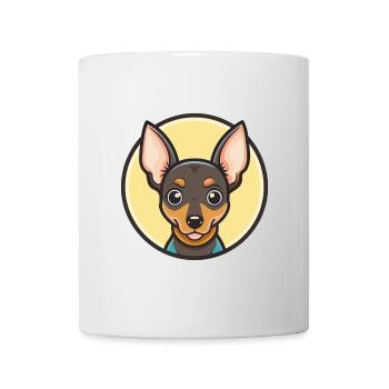 Miniatur Pinscher Hunderasse Cartoon Kawaii - Tasse - Weiß - Vorne