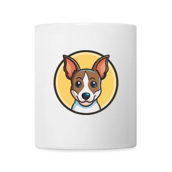 Miniature Fox Terrier Chien Race Dessin animé Kawaii Pet - Mug blanc - blanc - Devant