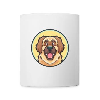 Leonberger Chien Race Dessin animé Kawaii Clipart Animal - Mug blanc - blanc - Devant