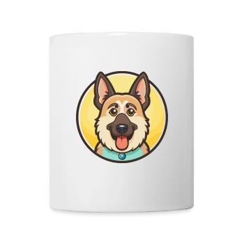 Chien de berger de Majorque Race Dessin animé Kawaii Clipart - Mug blanc - blanc - Devant