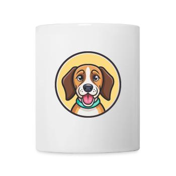 Lévrier letton chien race dessin animé Kawaii Clipart animal de compagnie - Mug blanc - blanc - Devant