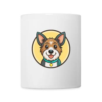Möwe Terrier Hund Rasse Cartoon Kawaii Clipart Haustier - Tasse - Weiß - Vorne