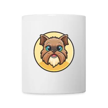 Griffon Bruxellois Chien Race Dessin Animé Kawaii - Mug blanc - blanc - Devant