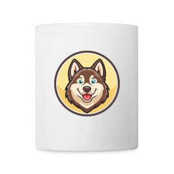 Mackenzie River Husky Dog Breed Cartoon Kawaii Pet - Mug - white - Front