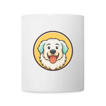 Maremma Sheepdog Dog Breed Cartoon Kawaii Clipart - Mug - white - Front