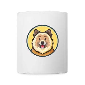 Chien de berger de l’Himalaya Chien Race Dessin animé Kawaii - Mug blanc - blanc - Devant