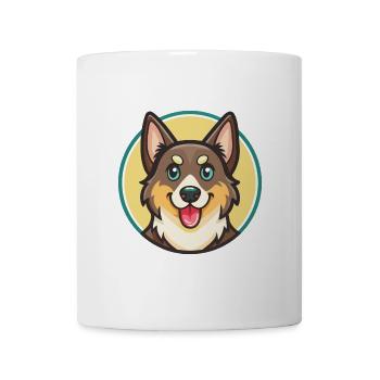 Lapponian Shepherd Dog Breed Cartoon Kawaii - Mug - white - Front