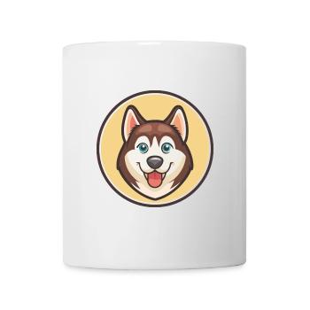 Labrador Husky Hunderasse Cartoon Kawaii Clipart - Tasse - Weiß - Vorne