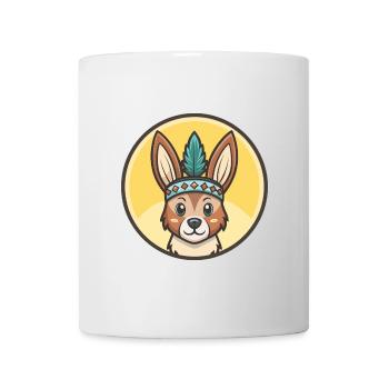 Hare Indian Dog Breed Funny Cartoon Kawaii Clipart - Mug - white - Front