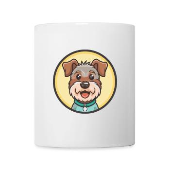 Lucas Terrier Hund Rasse Cartoon Kawaii Clipart Haustier - Tasse - Weiß - Vorne