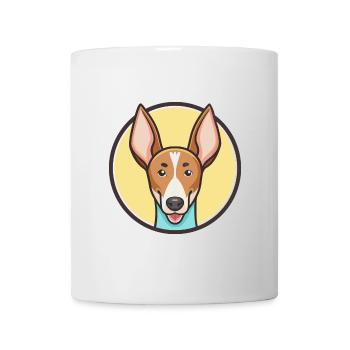 Ibizan Hound Dog Breed Cartoon Kawaii Clipart Pet - Mug - white - Front