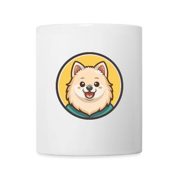 Spitz japonais chien race dessin animé Kawaii Clipart - Mug blanc - blanc - Devant