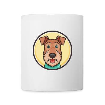 Irish Terrier Hund Rasse Cartoon Kawaii Clipart Haustier - Tasse - Weiß - Vorne