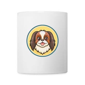 Japonais Menton Chien Race Dessin Animé Kawaii Clipart Animal de compagnie - Mug blanc - blanc - Devant