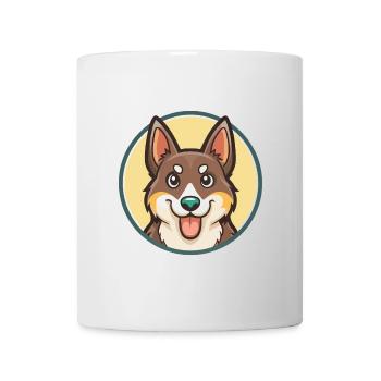 Berger Laponien Chien Race Dessin animé Kawaii Clipart - Mug blanc - blanc - Devant