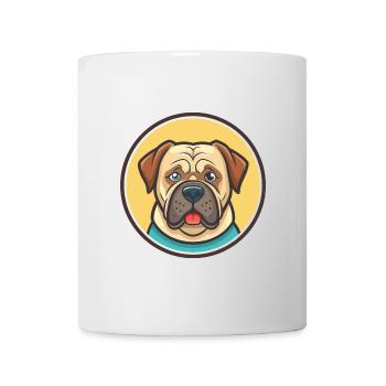 Kurdische Dogge Hunderasse Cartoon Kawaii Clipart - Tasse - Weiß - Vorne