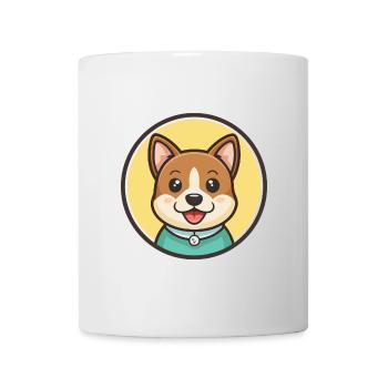 Terrier japonais chien race dessin animé Kawaii Clipart - Mug blanc - blanc - Devant
